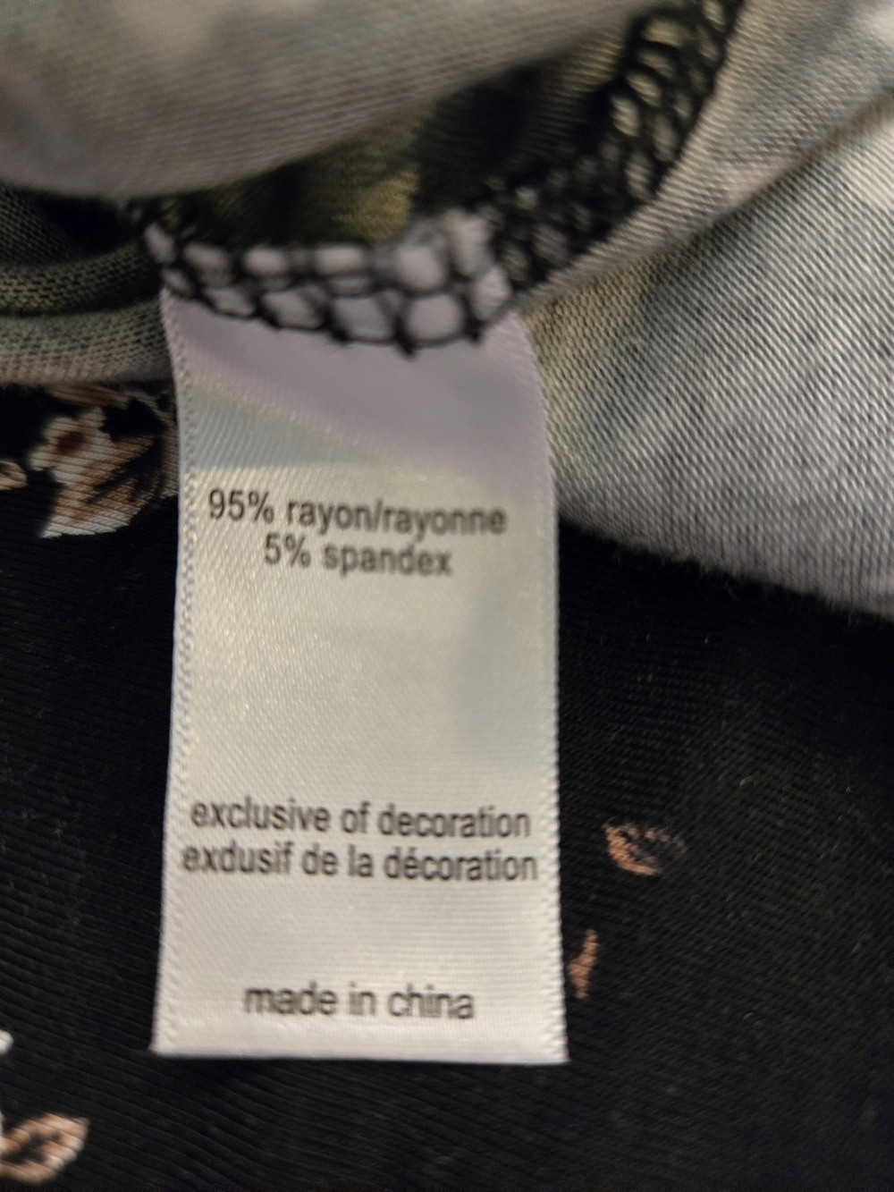 Maurices Black Tank with Light Pink And Taupe Floral Pattern - Picture 5 of 8
